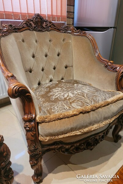 Antik 2db Bécsi barokk ( neorokokó) fotel