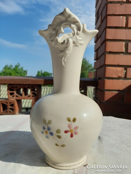 Historicizing neo-rococo porcelain faience vase