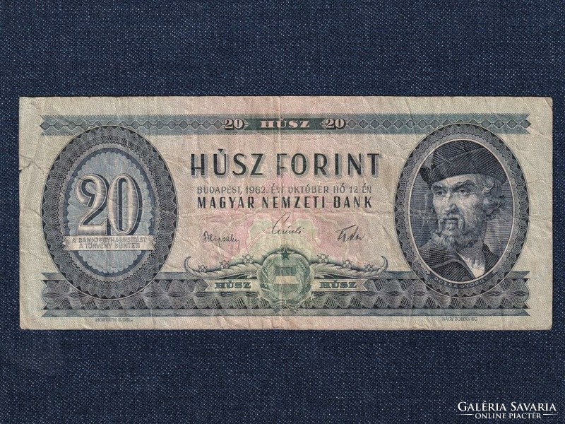 People's Republic (1949-1989) 20 HUF banknote 1962 rarer (id63584)