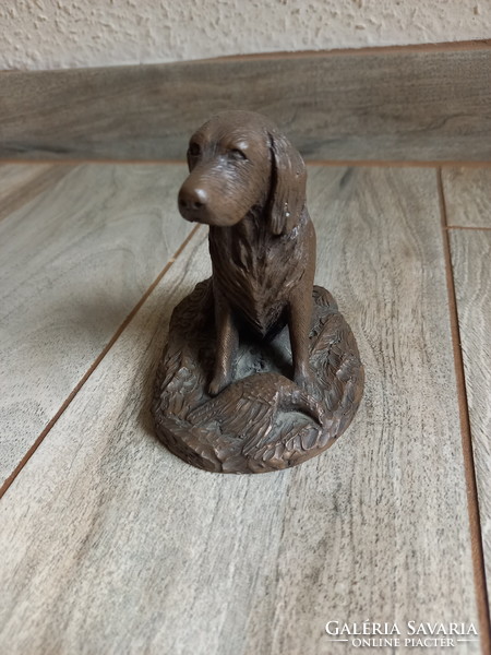 Lenyűgöző régi bronzírozott kutya szobor