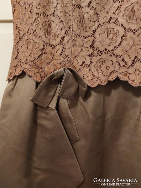 Gyönyörű USA vintage csipke-szatén koktélruha