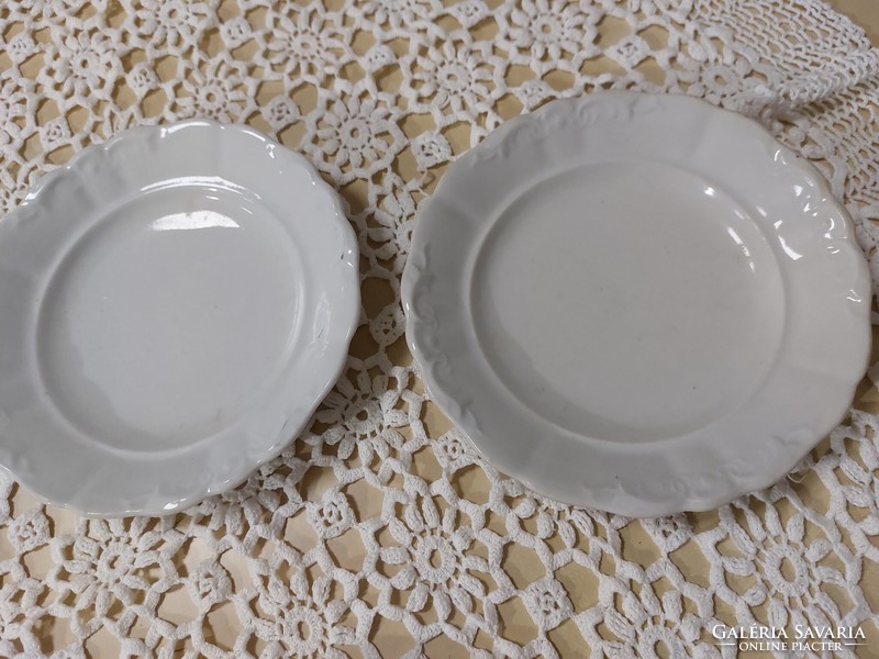 Antique zsolnay, white pearl, porcelain coma bowl, scone bowl, 2 zsolnay cake plates