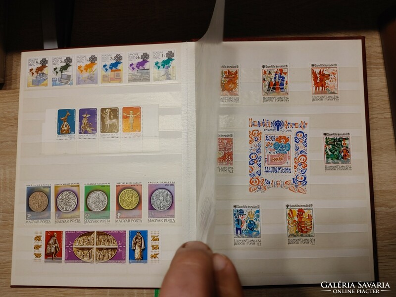 Stamp album, 8 sheets, 16 pages