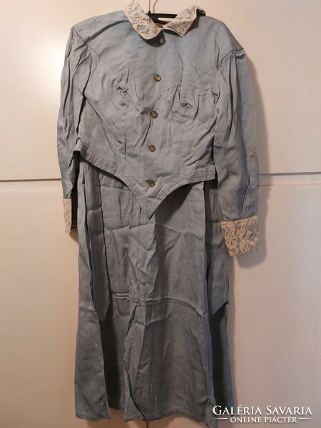 Gyönyörű USA vintage selyem kötényruha kétrészes 40-42