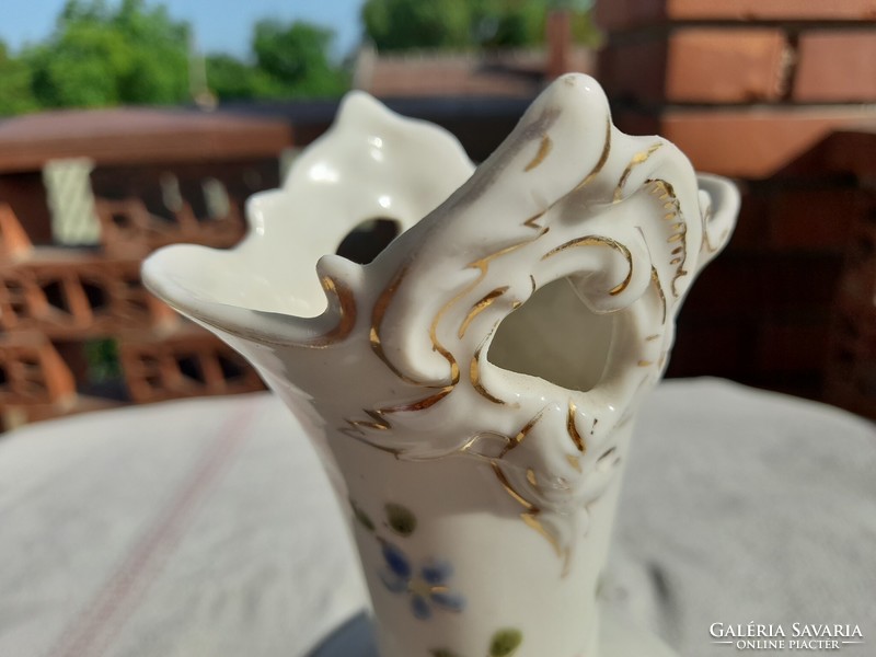 HISTORIZÁLÓ NEO-ROKOKÓ porcelánfajansz váza