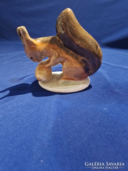 Bodrogkeresztúr ceramic squirrel with acorns