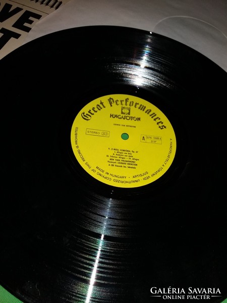 Régi BEETHOVEN-SCHUBERT -BERNSTEIN komolyzene bakelit LP nagylemez szép állapotban a képek szerint