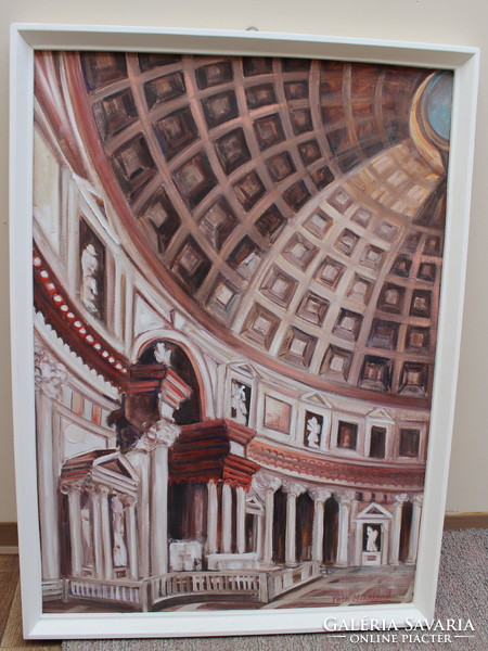 Miklós Tóth: Roman pantheon high altar oil painting
