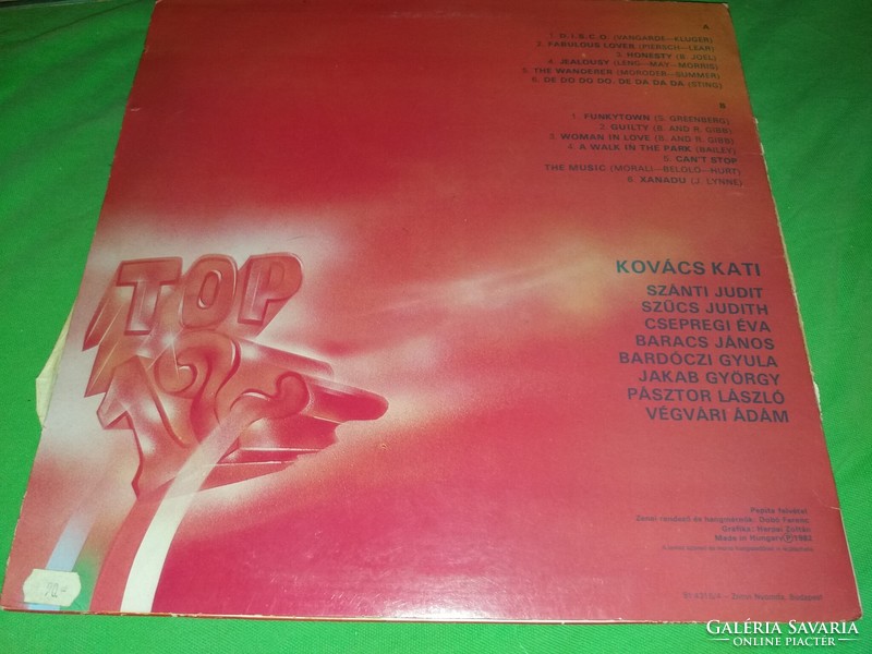 Régi TOP 12 1982. VILÁGSLÁGEREK zene bakelit LP nagylemez szép állapotban a képek szerin