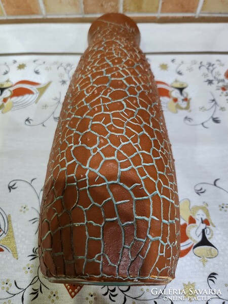 Cracked ceramic retro vase