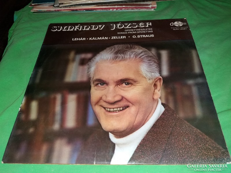 József Régi Simándy 1971. Operetta excerpts music vinyl LP LP in good condition according to the pictures