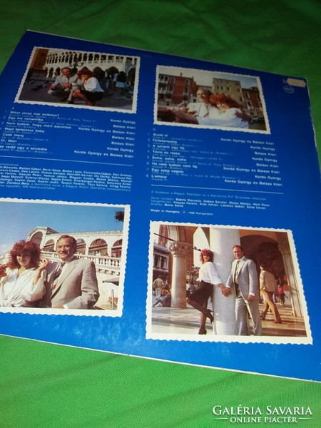 Régi KORDA GYÖRGY - BALÁZS KLÁRI 1988. zene bakelit LP nagylemez szép állapotban a képek szerint