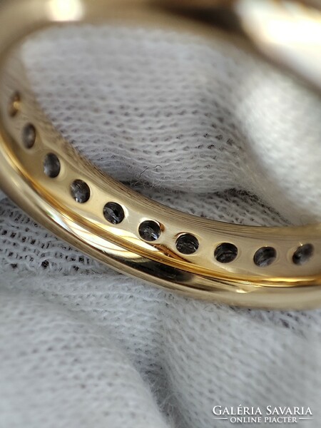 14K gold wedding ring gold ring with diamonds half eternity