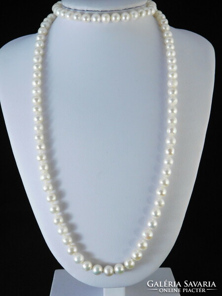 14 K gold pearl necklace and bracelet jewelry set