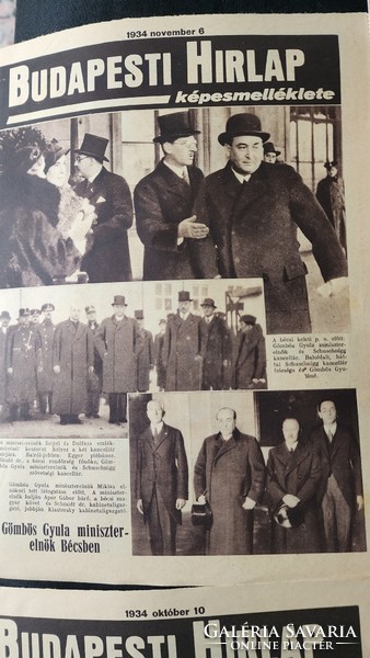 Képes BUDAPESTI Hírlap BUDAPEST 13 db 1934 HORTHY TÁRSASÁGI ÉLET MŰVÉSZET TÖRTÉNELEM SZORAKOZÁS