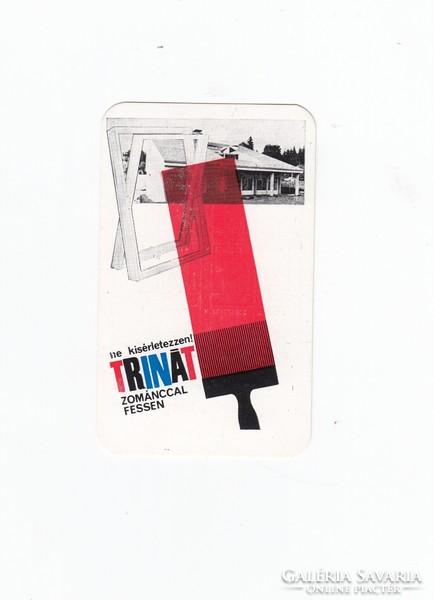 Trinát zománc festék 1971 kártyanaptár