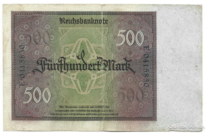500 márka 1922 Németország 2.