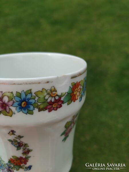 Antique porcelain, floral, hand-painted cups and glasses for sale!