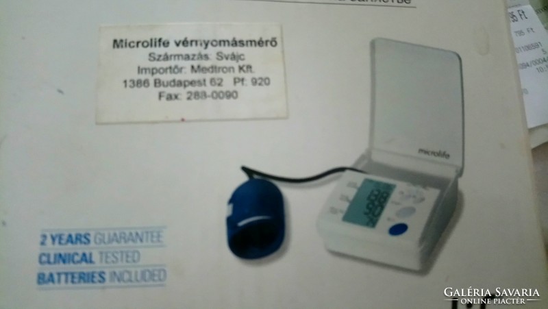 Microlife BP 3B B0 Csuklóra Való Svájci Vérnyomásmérő !Tökéletesen Működik,Új Elemek Vannak Benne !