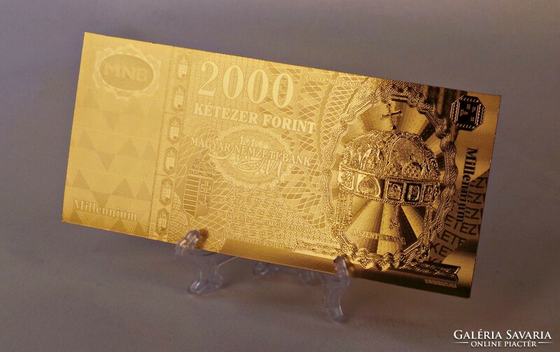 Aranyozott millenniumi 2000 forint bankjegy