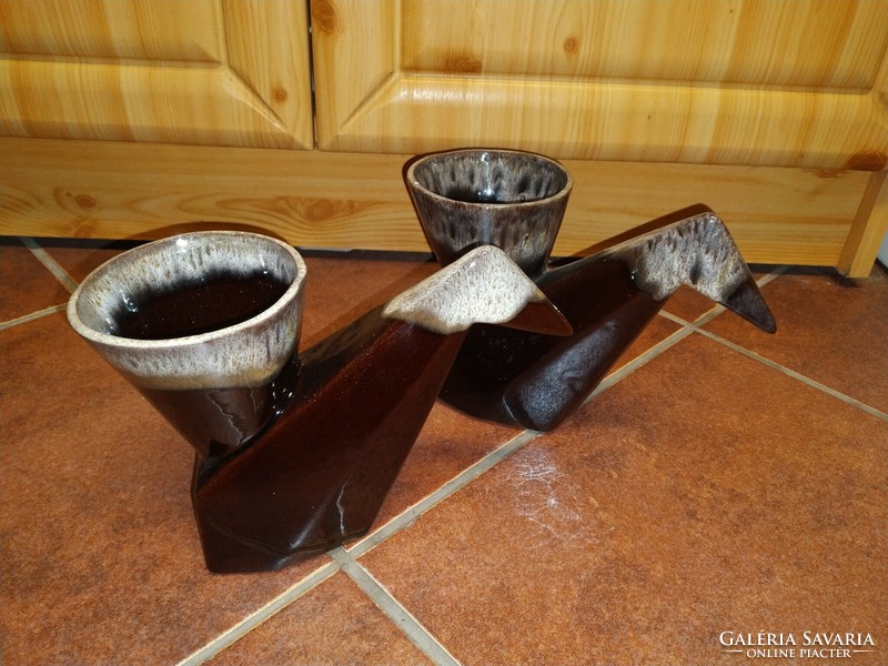 Retro ceramic birds, decor vases