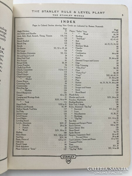 Stanley tools picture antique tool price list, catalog from 1923 - collector's copy