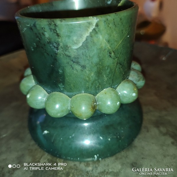 Jade candle holder