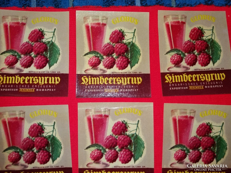 Old globe - raspberry syrup syrup 1.28 l drink label collector's condition as per the pictures