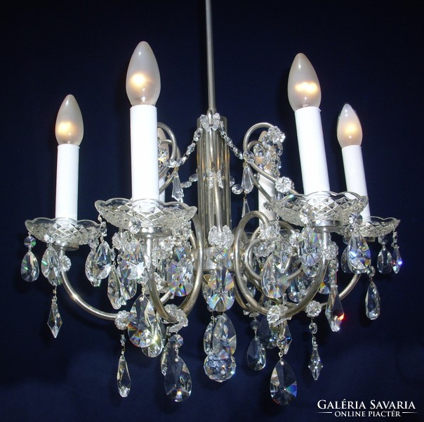 Crystal chandelier chromed 6 burners