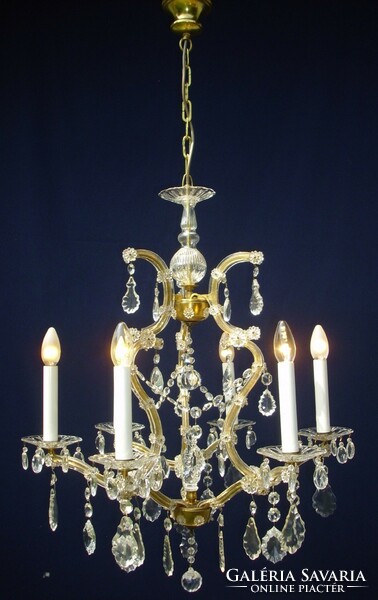 Mária Theresia crystal chandelier with 6 lights