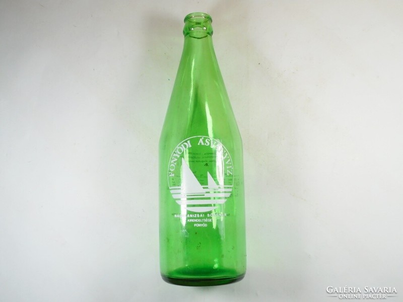 Retro old Fonyód mineral water glass bottle - Nagykanizsa brewery branch Fonyód - 0.5 liter