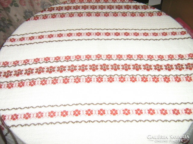 Beautiful vintage style elegant red woven curtain with small flowers