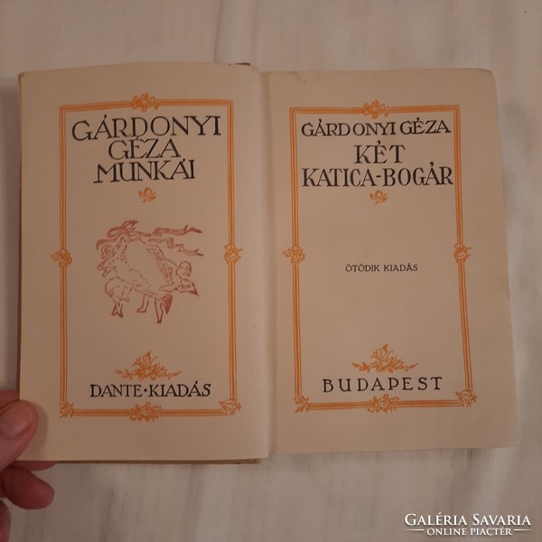 Gárdonyi Géza: A két katica-bogár    Gárdonyi Géza munkái   Dante kiadás