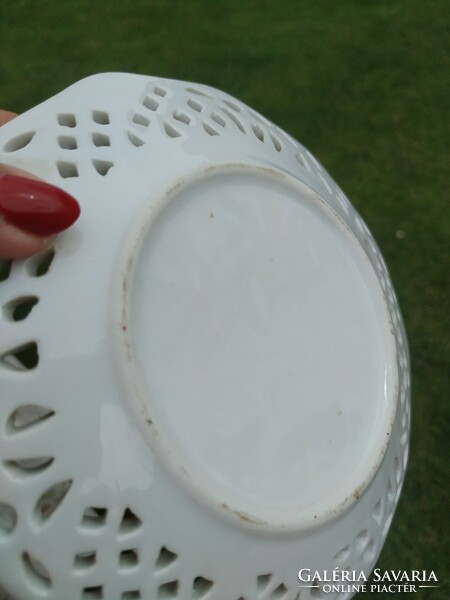 Porcelain rose plate with openwork edges for sale! Additional charge for stock