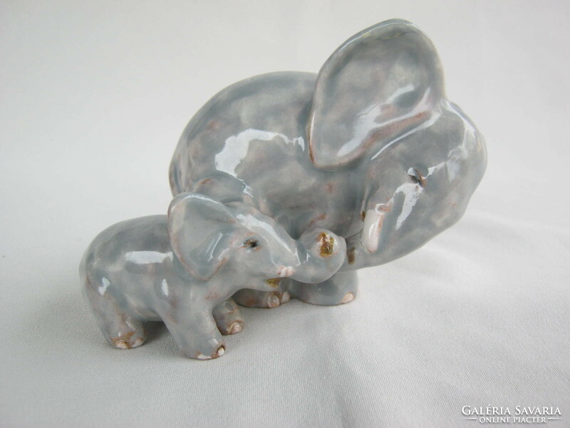 Retro ... Komlós Hungarian industrial art ceramic figure elephant