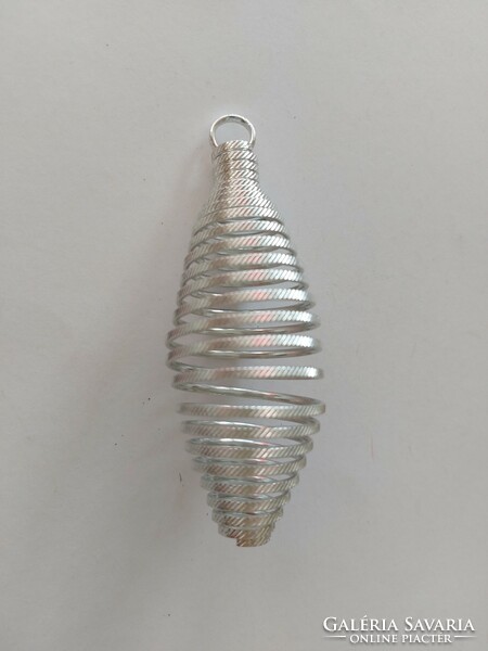 Old Christmas tree decoration retro silver icicle