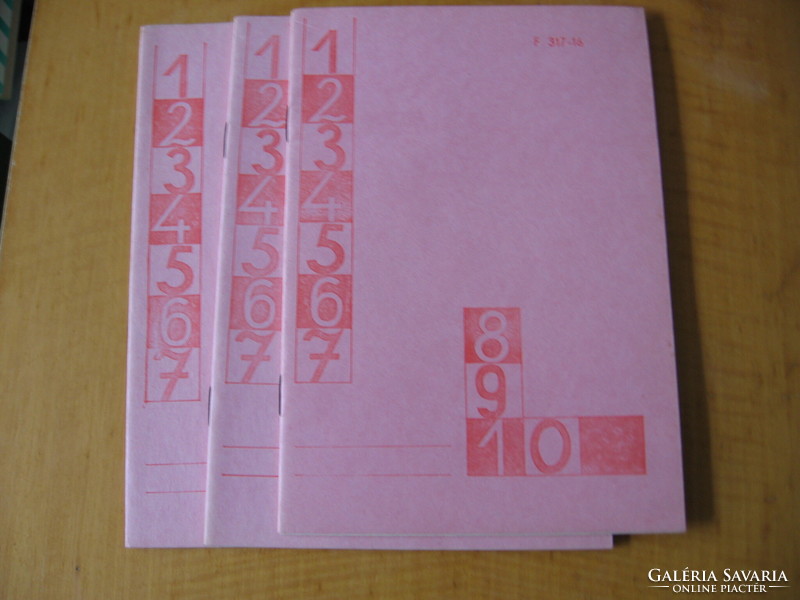 Retro pink checkered arithmetic notebooks