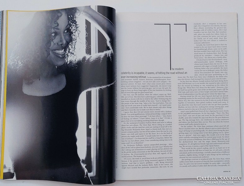 Arena magazin 97/12 Janet Jackson Ulrika Jonnson Steve Collins Cameron Diaz Quincy Jones Mary J Blig