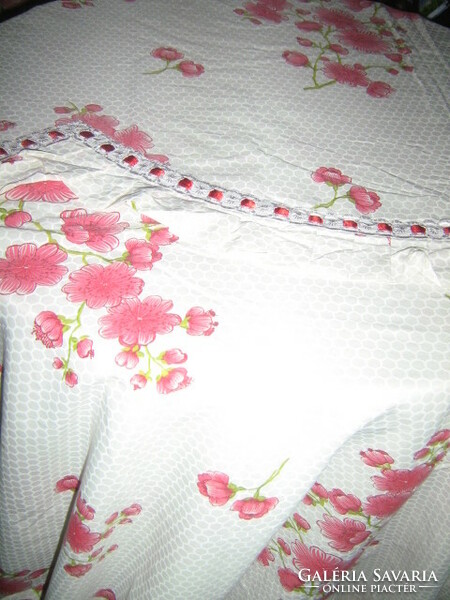 Vintage style floral ruffle double size duvet cover