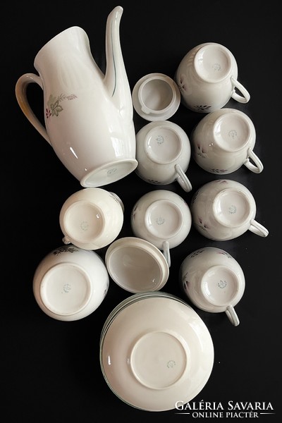 A rare floral tea set from Hollóháza