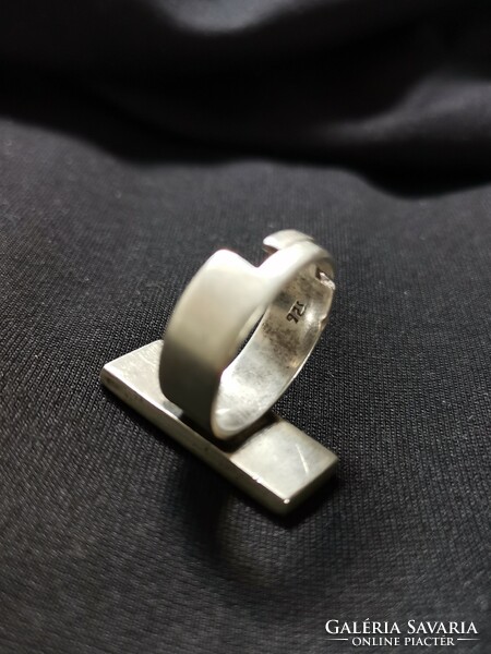 Modern silver ring
