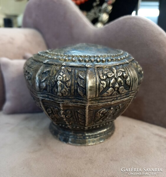 Antique Judaica silver box