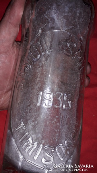 Antik 1935. kakasfejes SPITZER SÁMUEL TEMESVÁR szódás üveg  a képek szerint