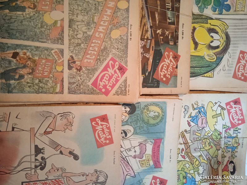 Nimble fingers + Ludas Matyi newspapers from the 1960s, 1970s, 1980s