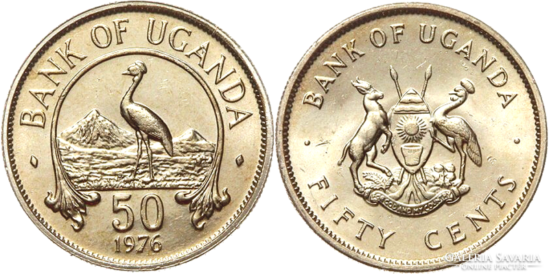 Uganda 50 cents 1976 bu