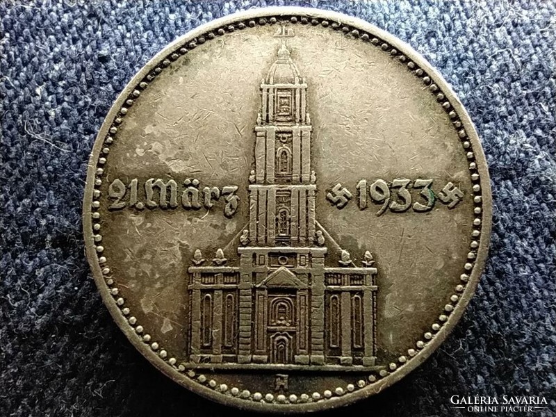 Germany 1st Anniversary of Nazi Rule - Potsdam Church .625 Silver 2 Imperial Marks (id77076)
