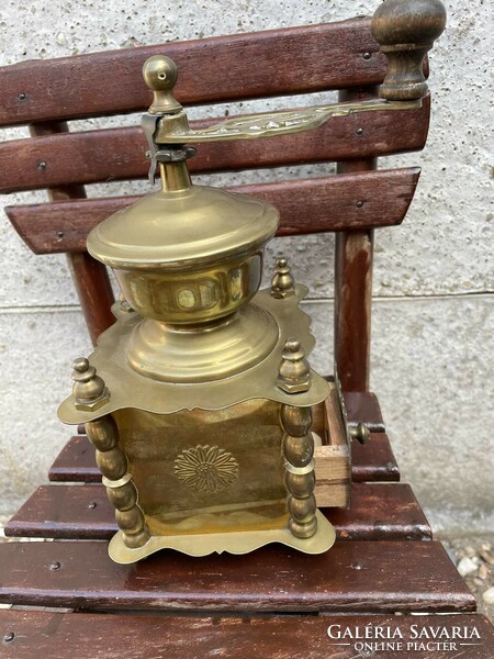 Brass coffee grinder