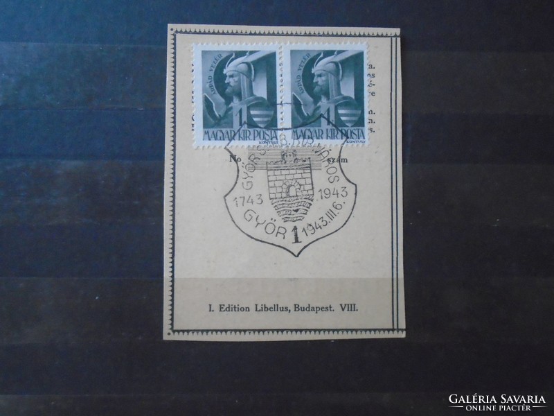 Ba1001 commemorative stamp - free royal city of Győr 1943 iii.6