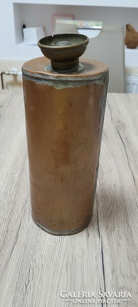 Antique copper shepherd's water bottle.