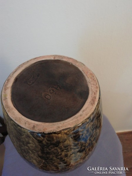 Retro, marked drip glazed vase, 39cm